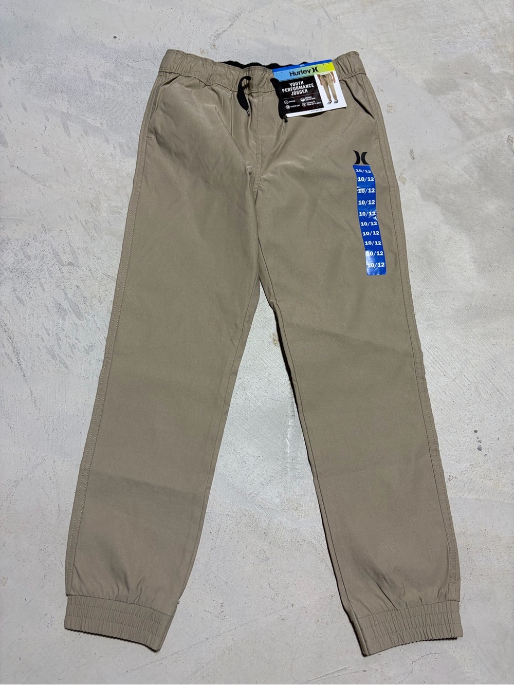 Hurley NWT youth performance jogger khaki 10/12 MSRP$40 - Picture 1 of 8